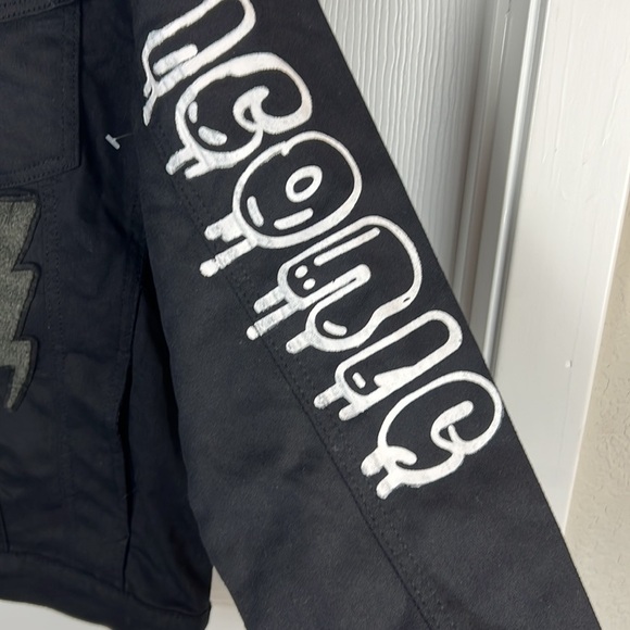 Road Narrows N.Y.C  Denim Hip Hop New York Graffiti Jacket - Picture 6 of 9